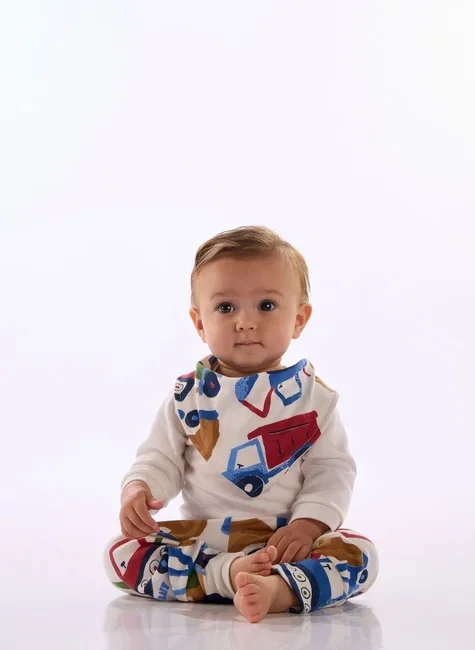 Babador Bandana Dupla Face Em Suedine Premium Multicolor Up Baby
