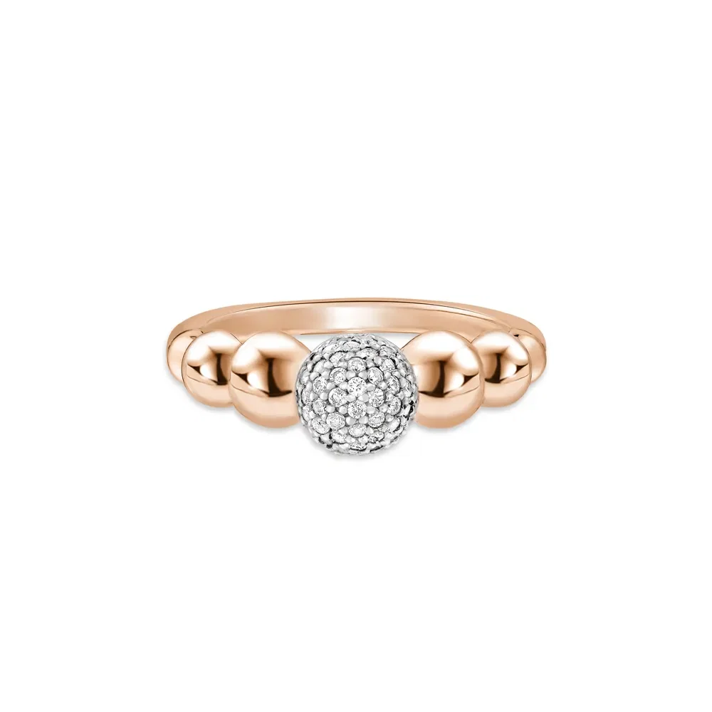 Anel Life Serenne em Liga Rosé com Banho de Ouro Rosé 18k e Pedra Incolor — imagem 1
