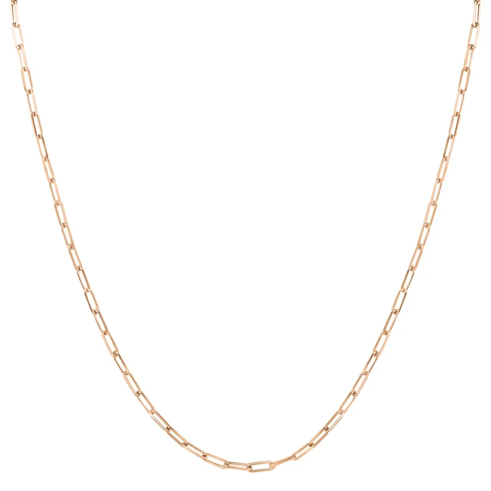 Corrente Life em Prata 925 com Banho de Ouro Rosé 18k, 40cm — imagem 1