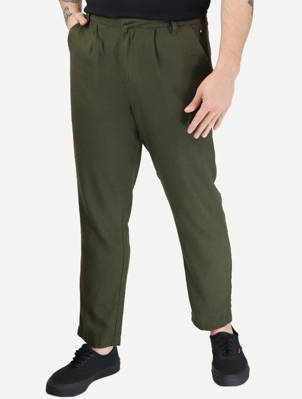 Calça Reserva Masculina Linen Casual Verde Militar