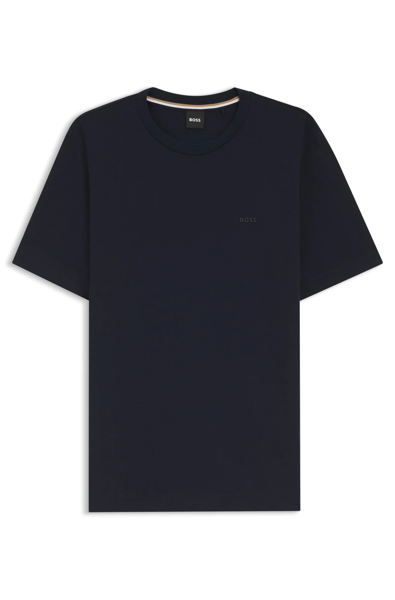 Camiseta Regular Fit Em Jersey De Algodão Com Logo — imagem 1