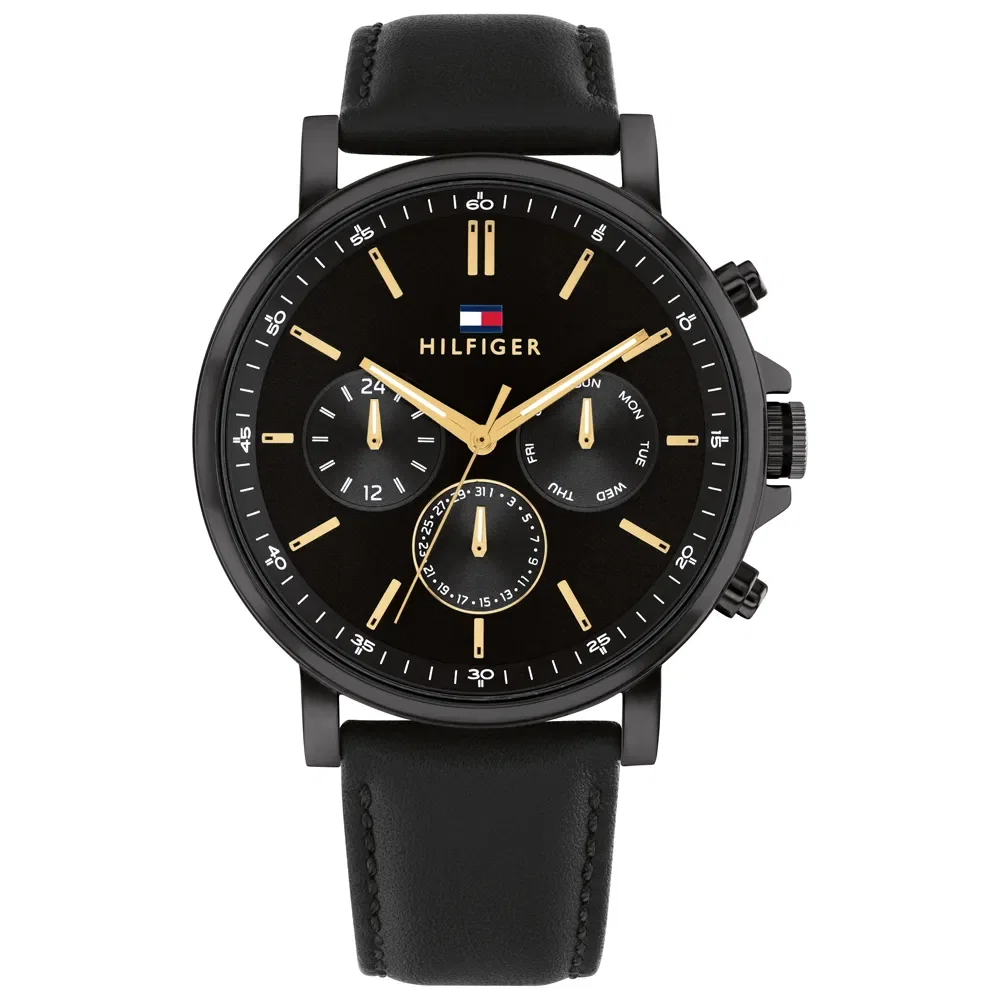 Relógio Tommy Hilfiger Masculino Couro Preto 1792144