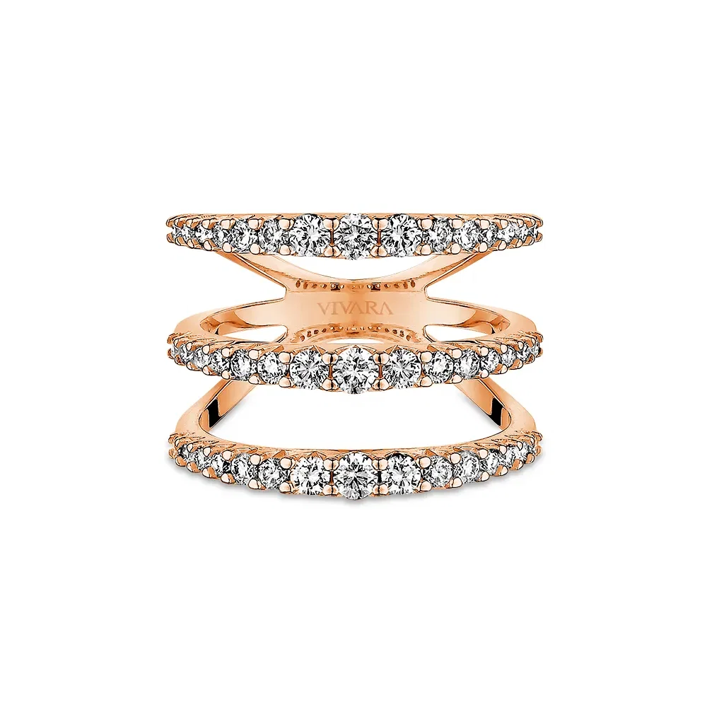 Anel Arpege em Ouro Rosé 18k com Diamantes — imagem 1