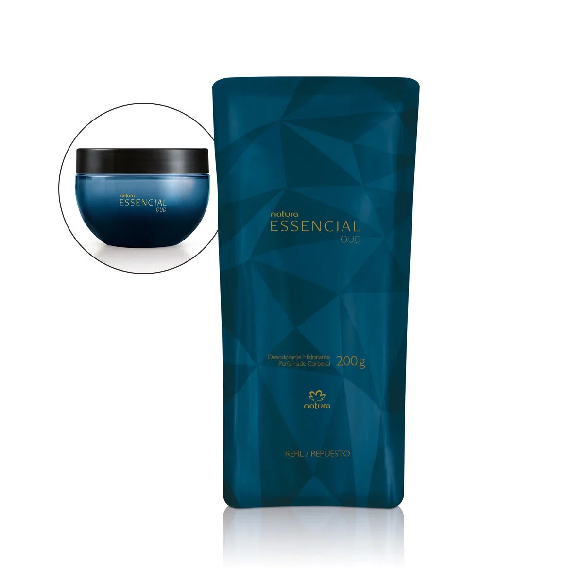 Refil Desodorante Hidratante Corporal Perfumado Essencial Oud 200 g