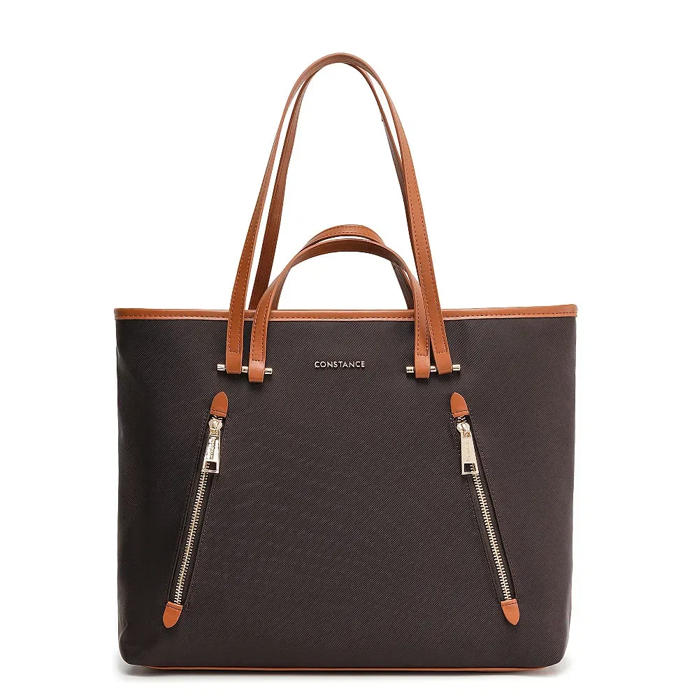 Bolsa Bicolor Nylon Café