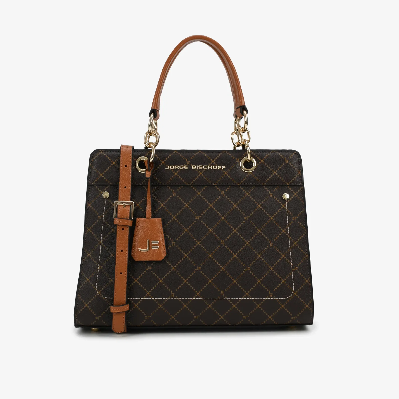 Bolsa Tote Marrom Monograma JB — imagem 1