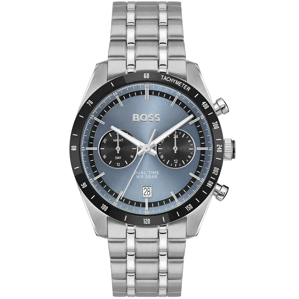Relógio Hugo Boss Tourmaster Masculino em Aço Prateado 1514286
