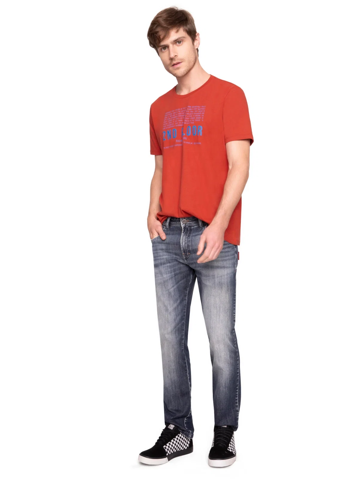 Deep Blue Elastic (Troy) Slim 1248 Lav.Medio C/ Matiz — imagem 1