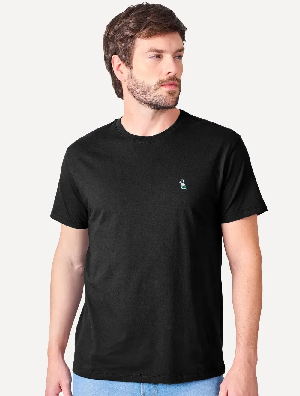 Camiseta Reserva Masculina Regular Patch Tricolor Preta — imagem 1
