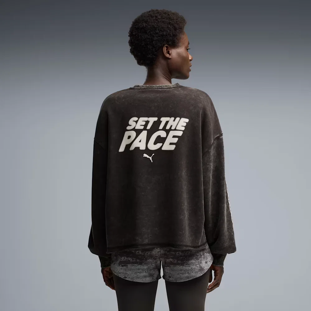 Moletom Oversized Run Culture Collective Graphic Feminina