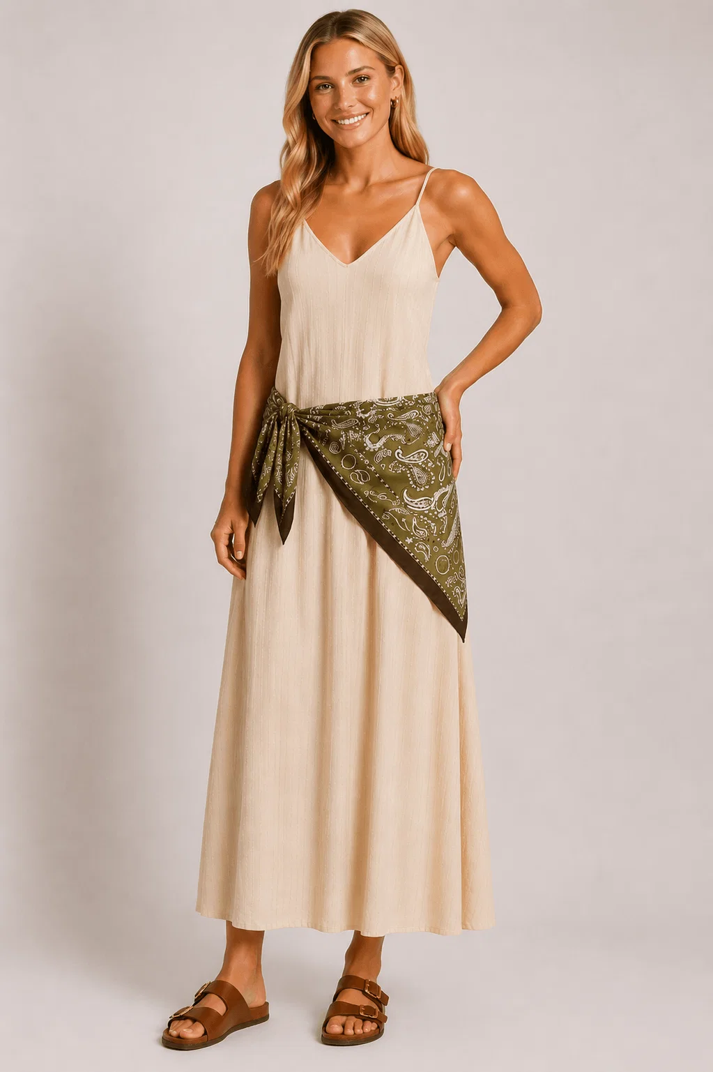 Lenço Cashmere Moldura - Verde