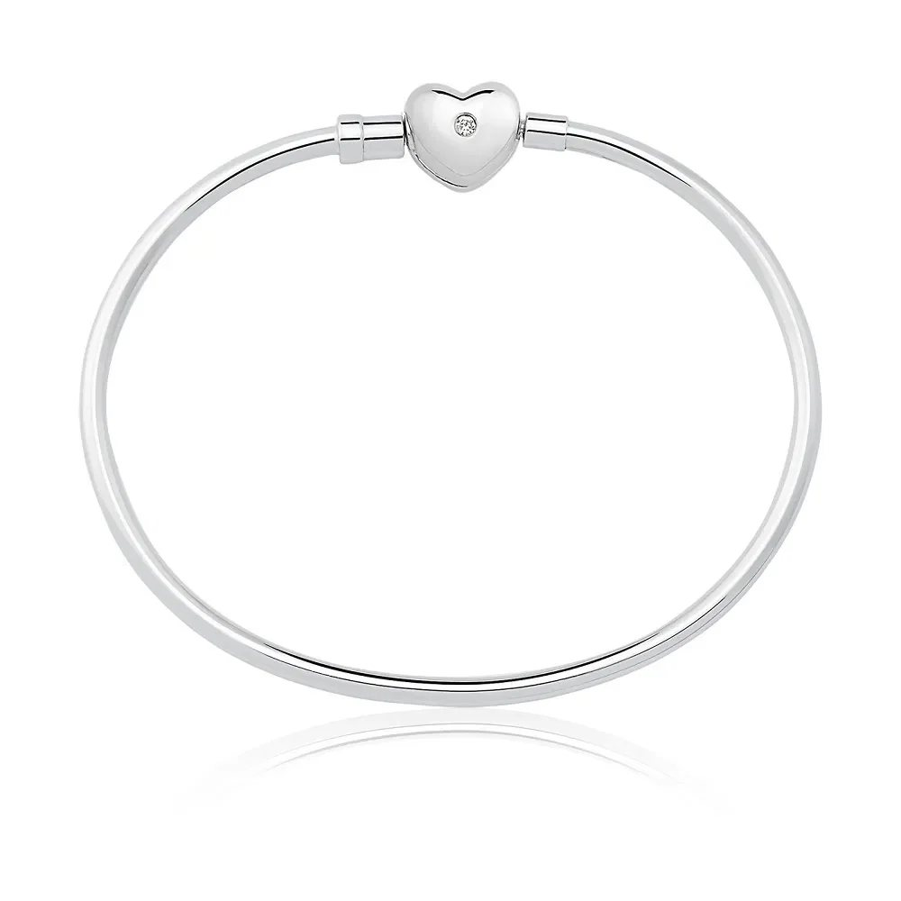 Pulseira Life Coração em Prata 925 com Topázio Incolor — imagem 1