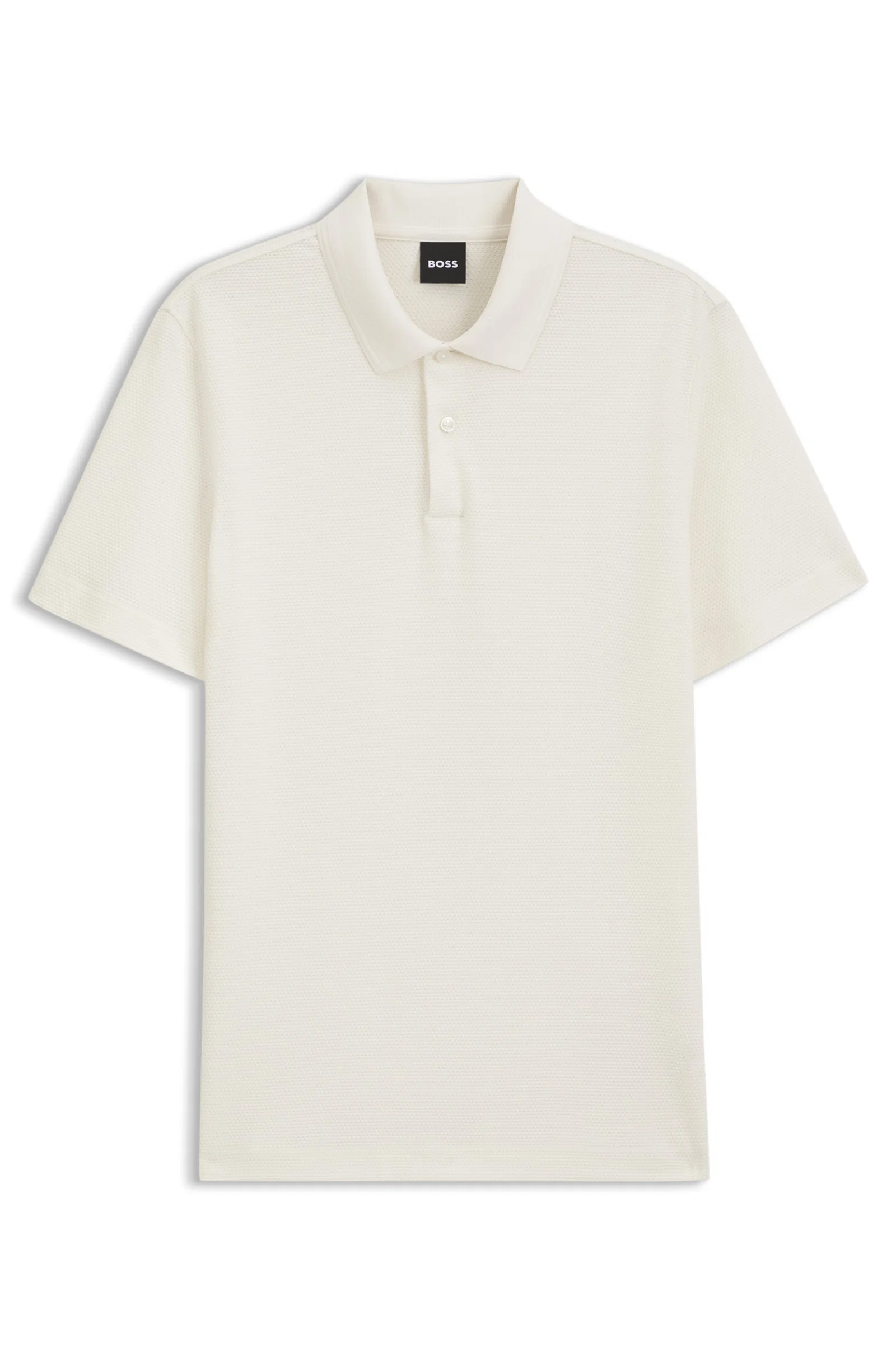 Polo De Mistura De Algodão Com Estrutura De Jacquard — imagem 1