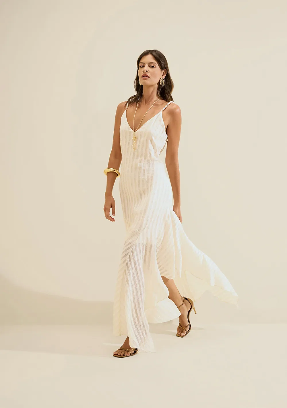 Vestido Longo Lumina Off White — imagem 1