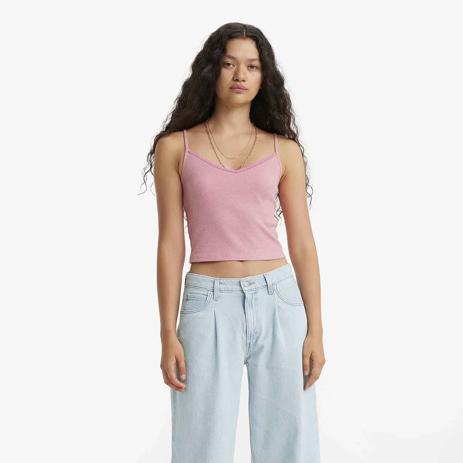 Blusa Levi's® Dry Goods Waffle Tank Rosa — imagem 1