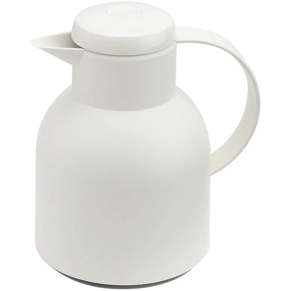 Garrafa Térmica de 1 Litro Quick Press Opaque Samba Emsa Branca