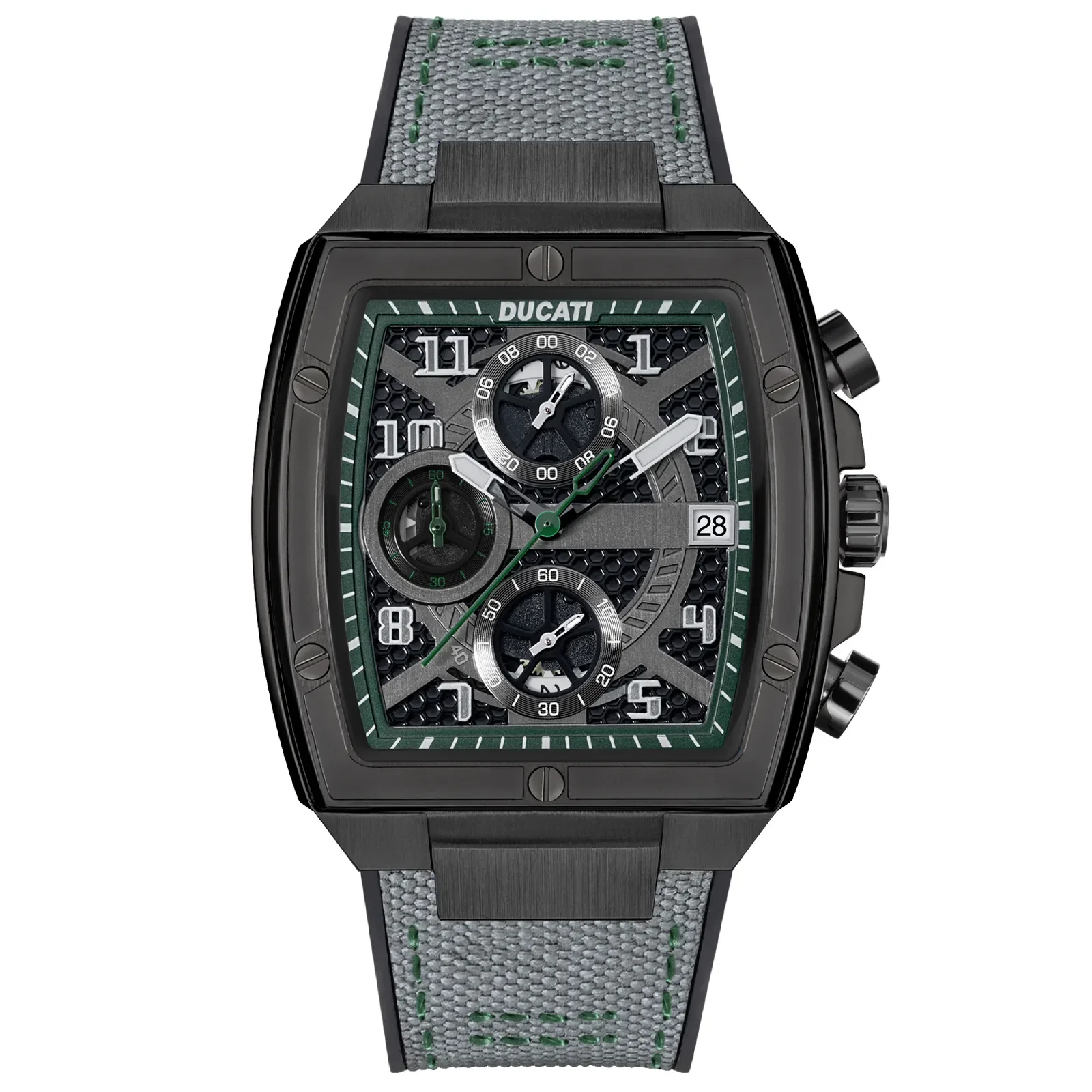 Relógio Ducati DT088 Masculino Silicone e Nylon Cinza e Verde DTWGO0001502 — imagem 1