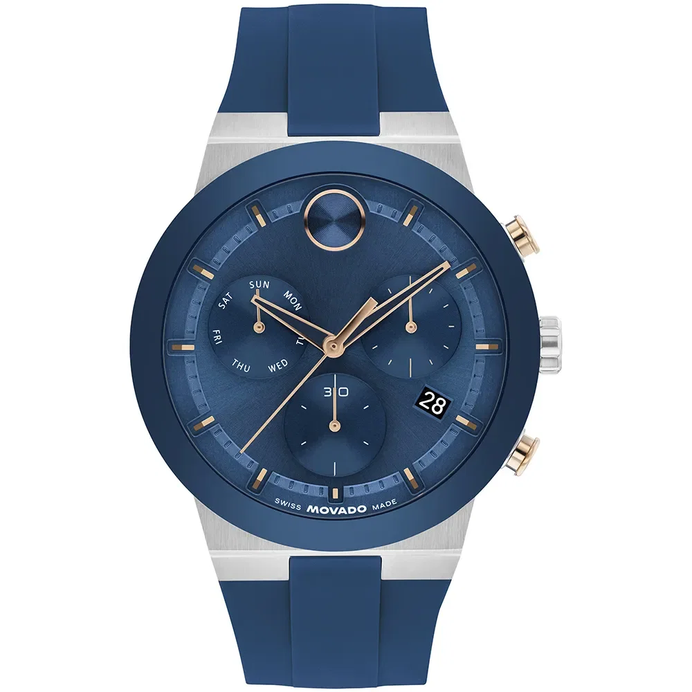 Relógio Movado Masculino em Borracha Azul - 3601331 — imagem 1