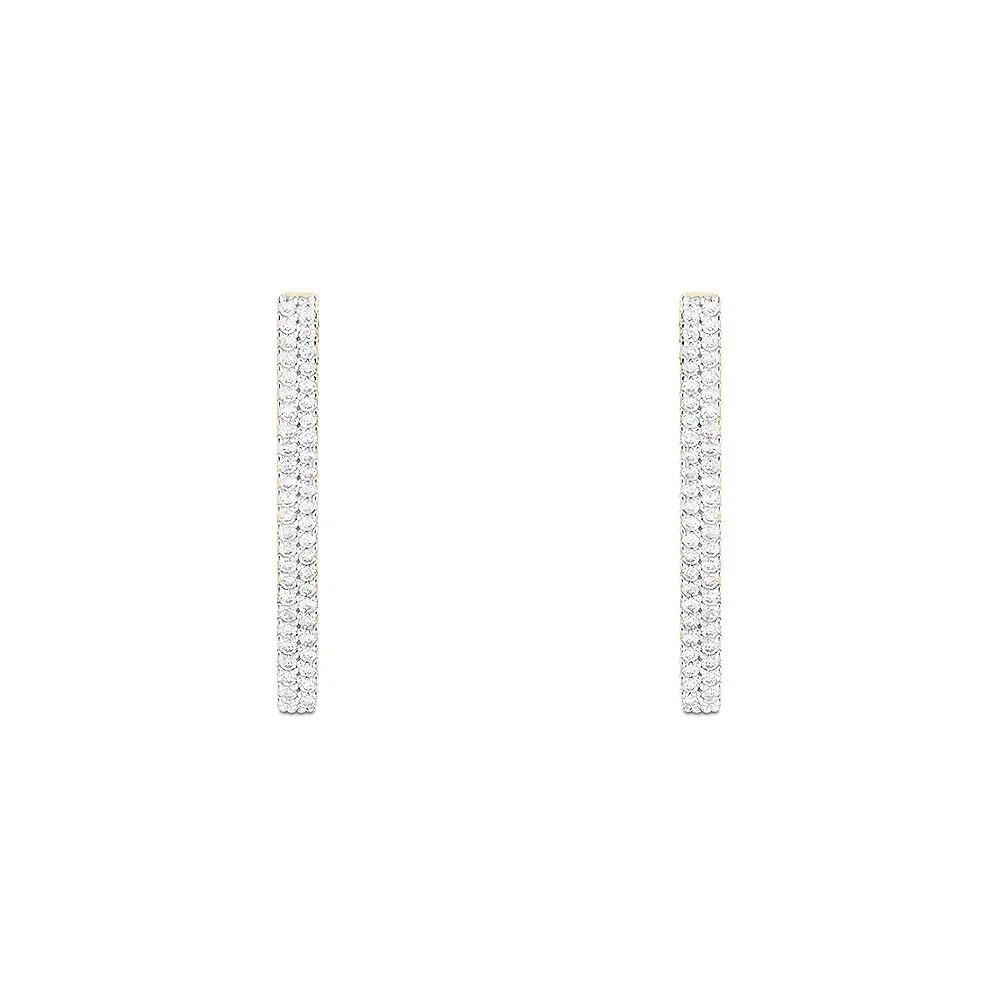 Argola Vivara em Ouro Amarelo 18k com Diamantes 0,384ct, 17,5mm — imagem 1