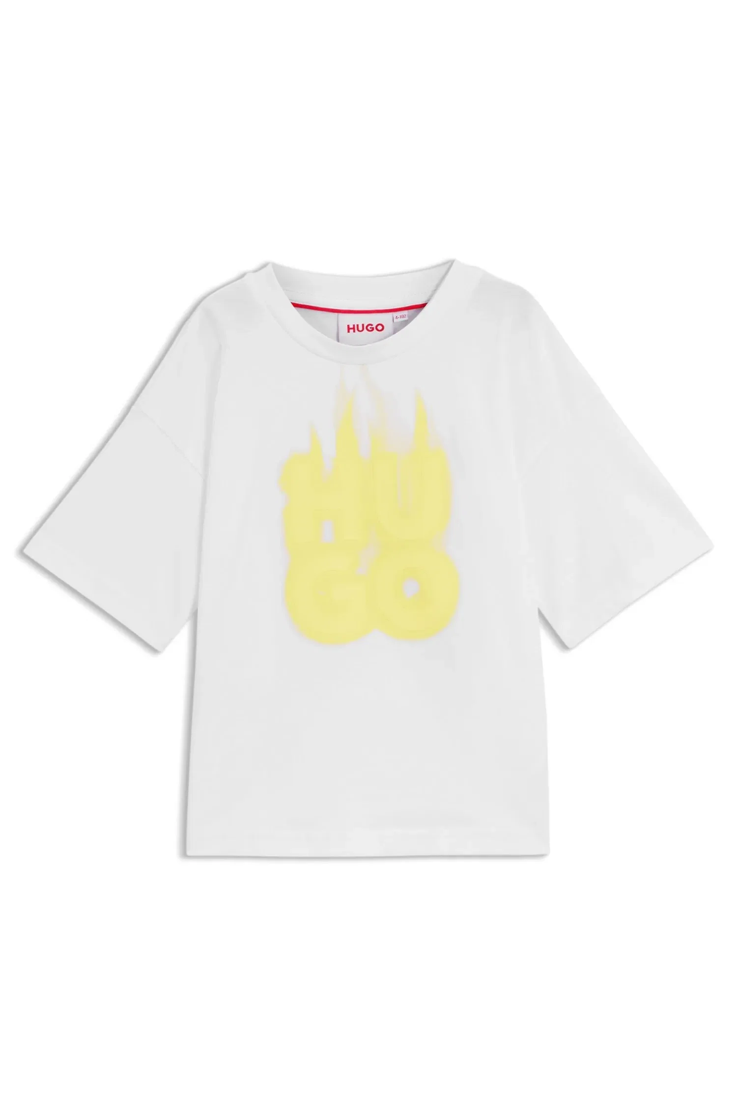 Camiseta Infantil Em Algodão Com Logo De Chama — imagem 1