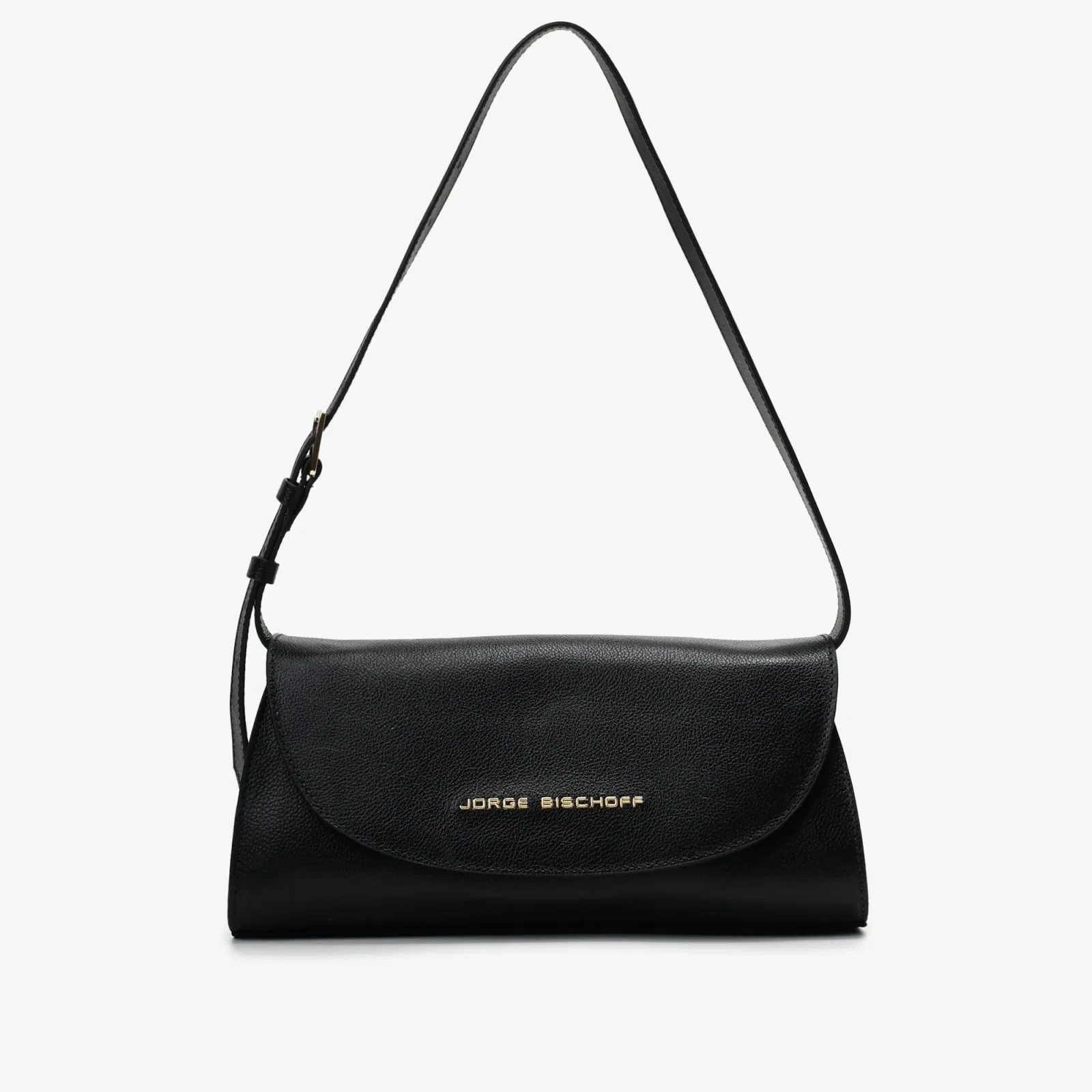 Bolsa Baguete Preto Couro