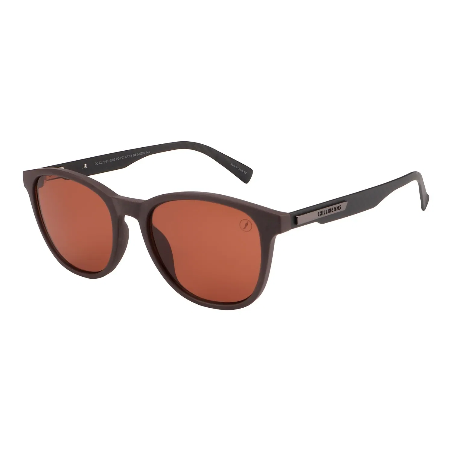 Óculos de Sol Masculino Chilli Beans Redondo Polarizado Marrom — imagem 1