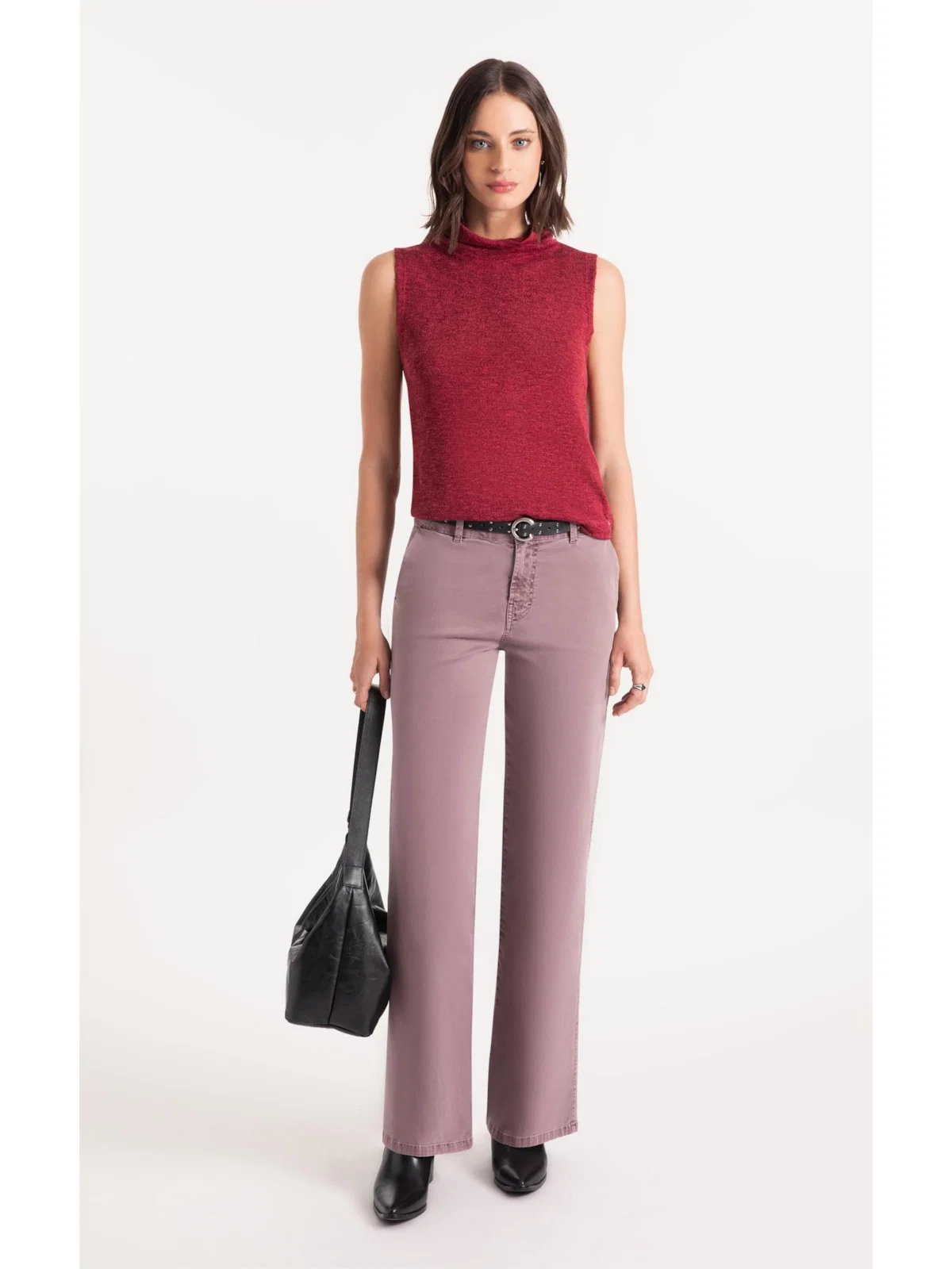 Calça Color Wide Purple Gray