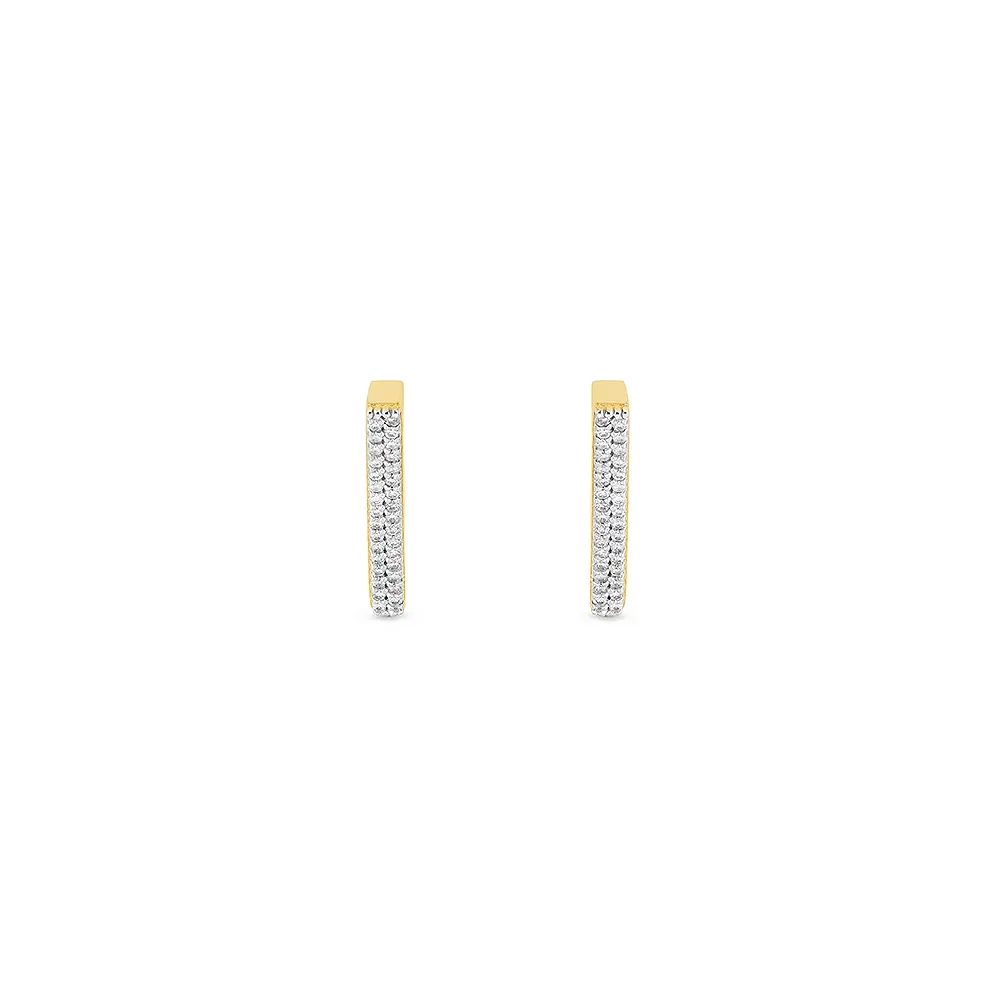 Argola Vivara em Ouro Amarelo 18k com Diamantes 0,256ct, 17mm — imagem 1