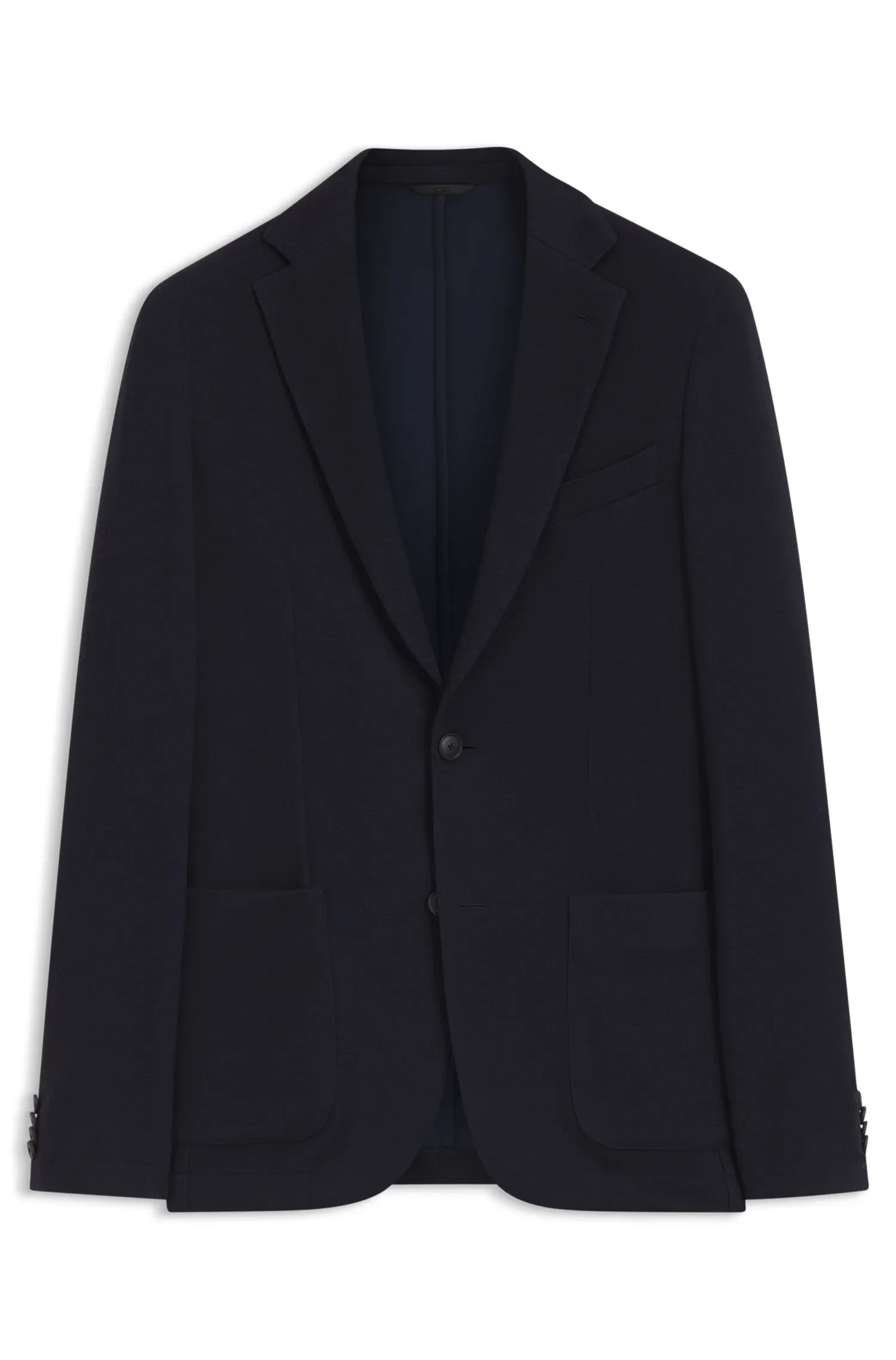 Blazer Slim Fit Em Jersey Elástico Com Micro-Padrão — imagem 1