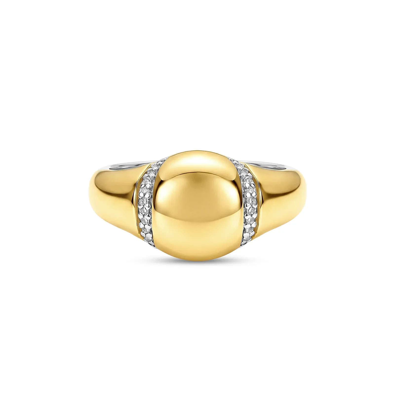 Anel Mykonos em Prata 925 e Ouro Amarelo 18k com Diamantes 0,09 ct — imagem 1