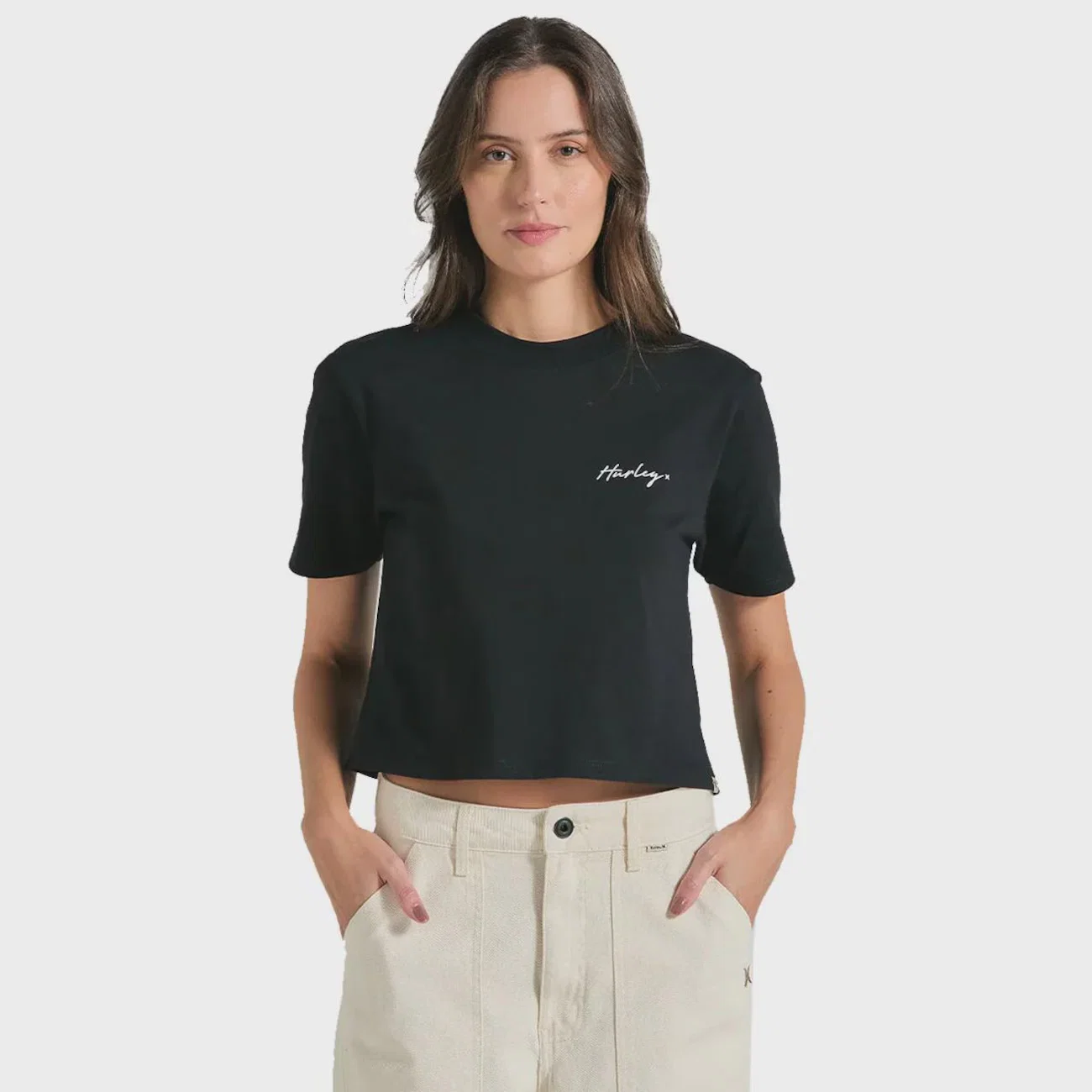 Blusa Cropped Feminina Hurley Line — imagem 1