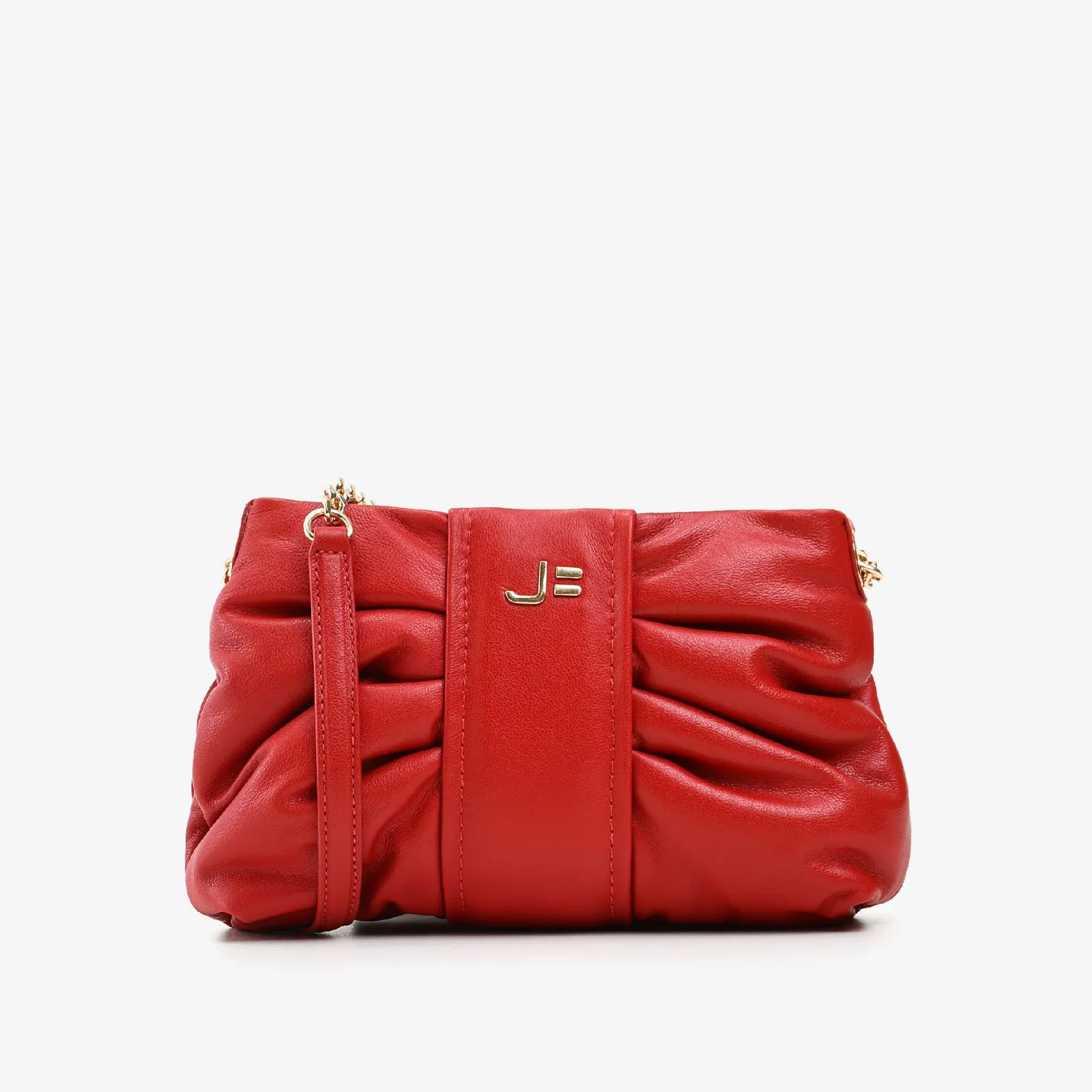 Bolsa Transversal Vermelho Cereja Couro