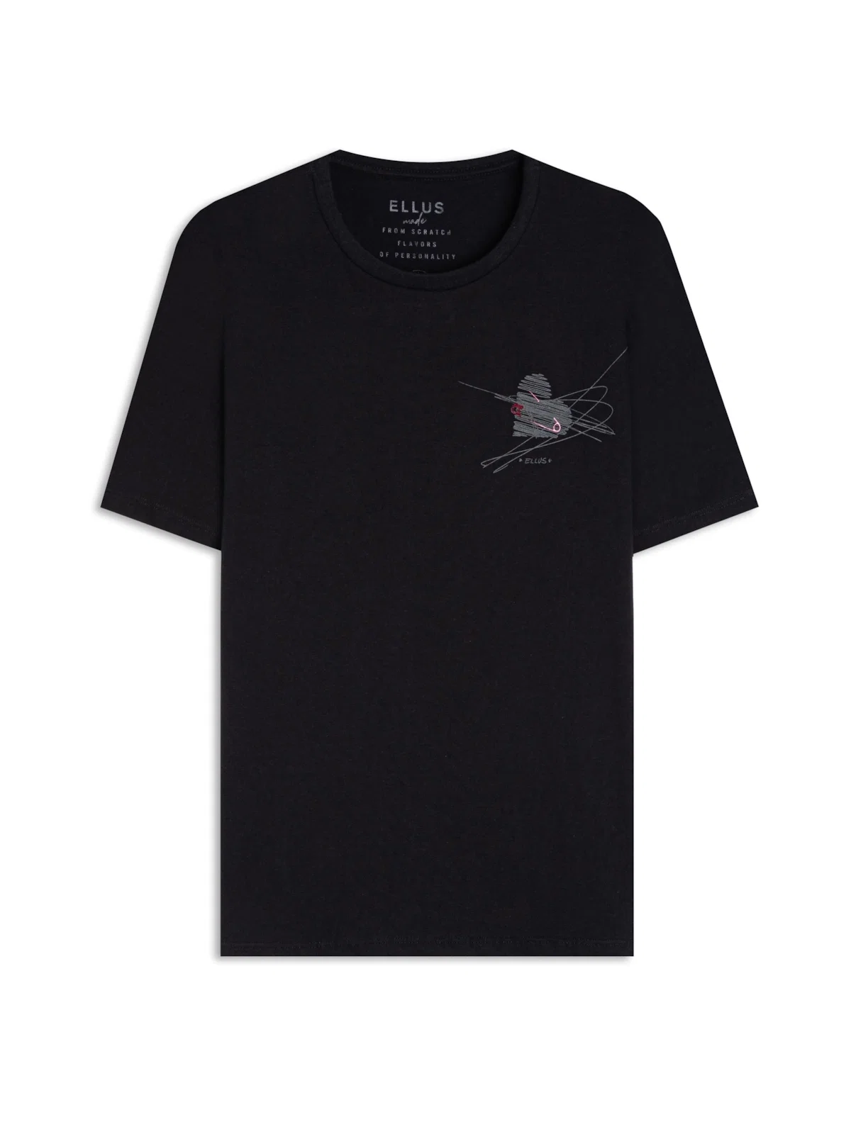 Cotton Fine Pinned Heart Classic Mc Preto — imagem 1