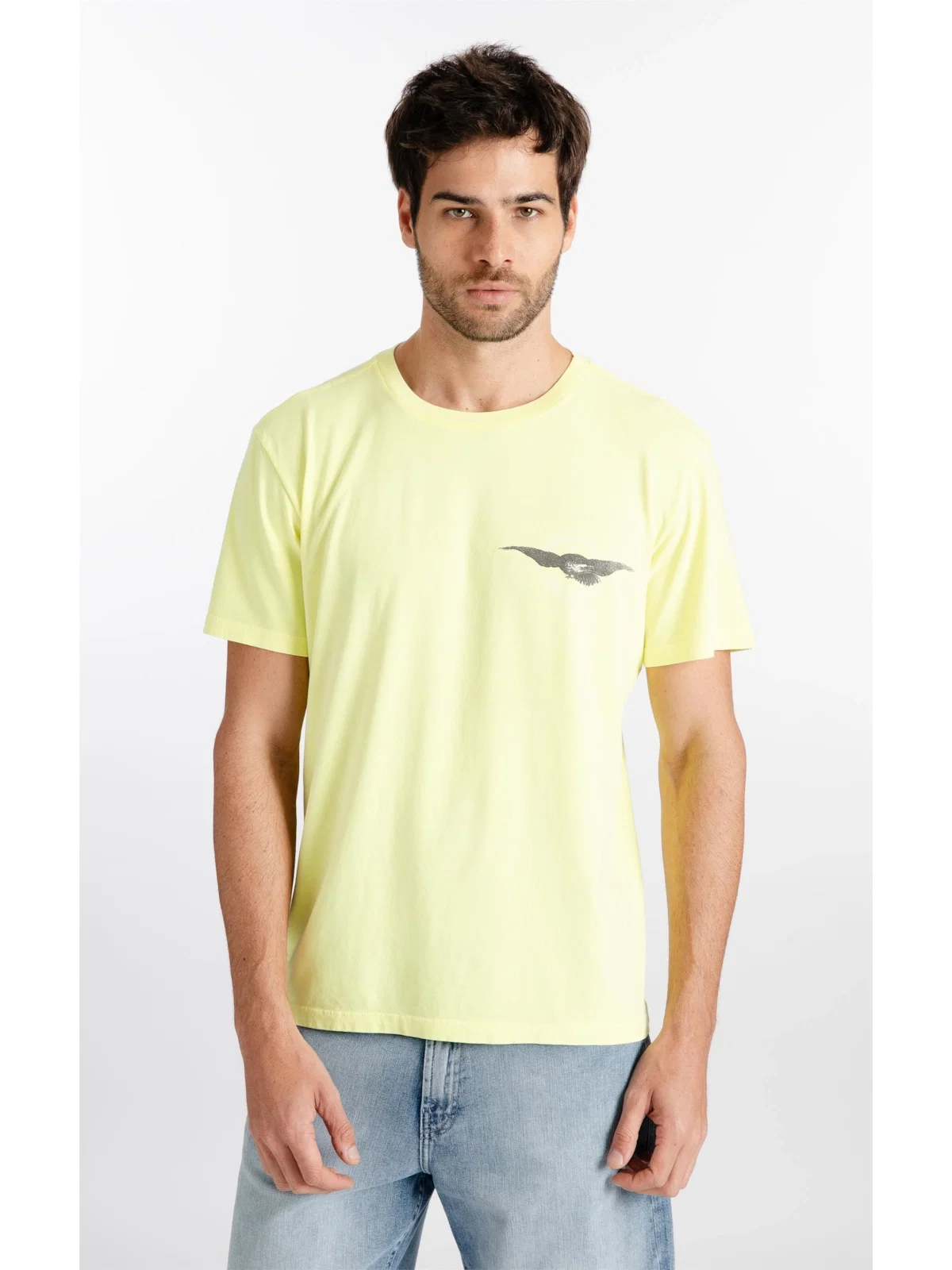 T-Shirt Cotton Fine In The Wind Amarelo Fluor — imagem 1