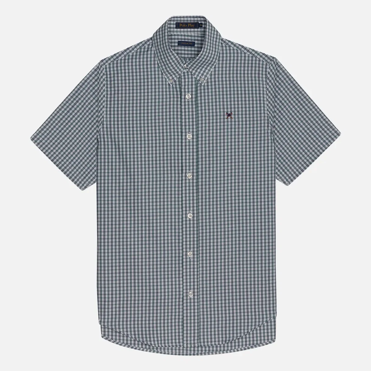 Camisa Custom Xadrez Button-Down Manga Curta