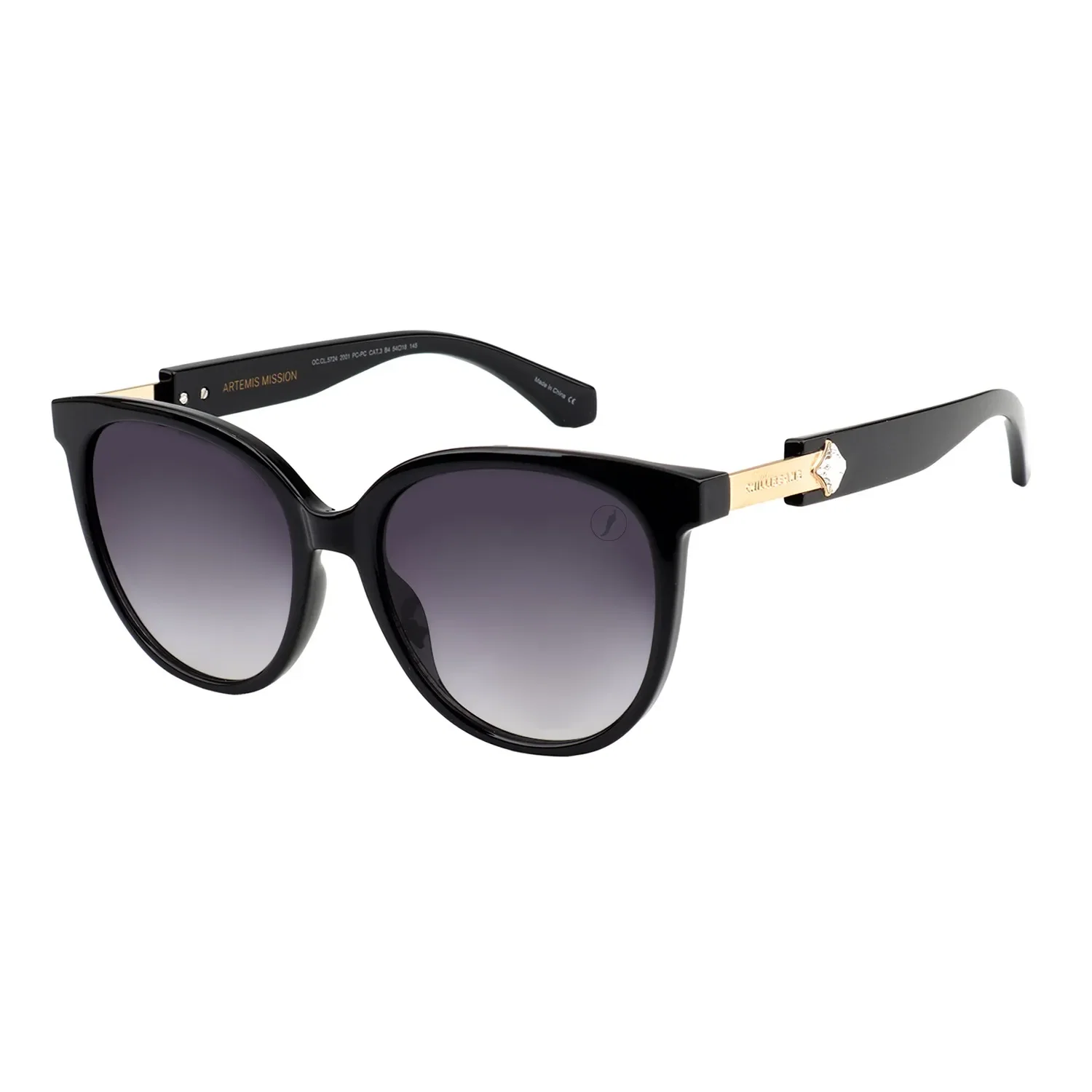 Óculos de Sol Masculino Nasa Redondo Degradê Preto