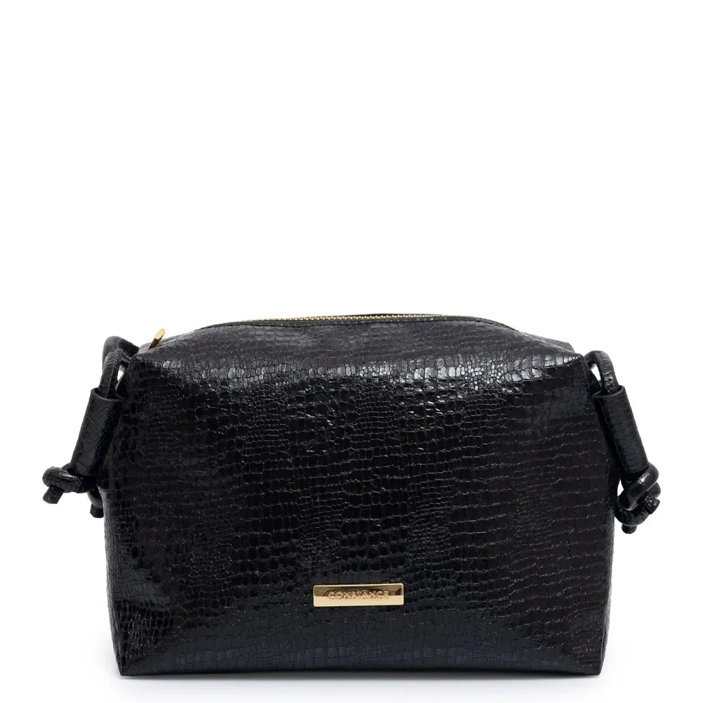 Bolsa Tiracolo Textura Preta