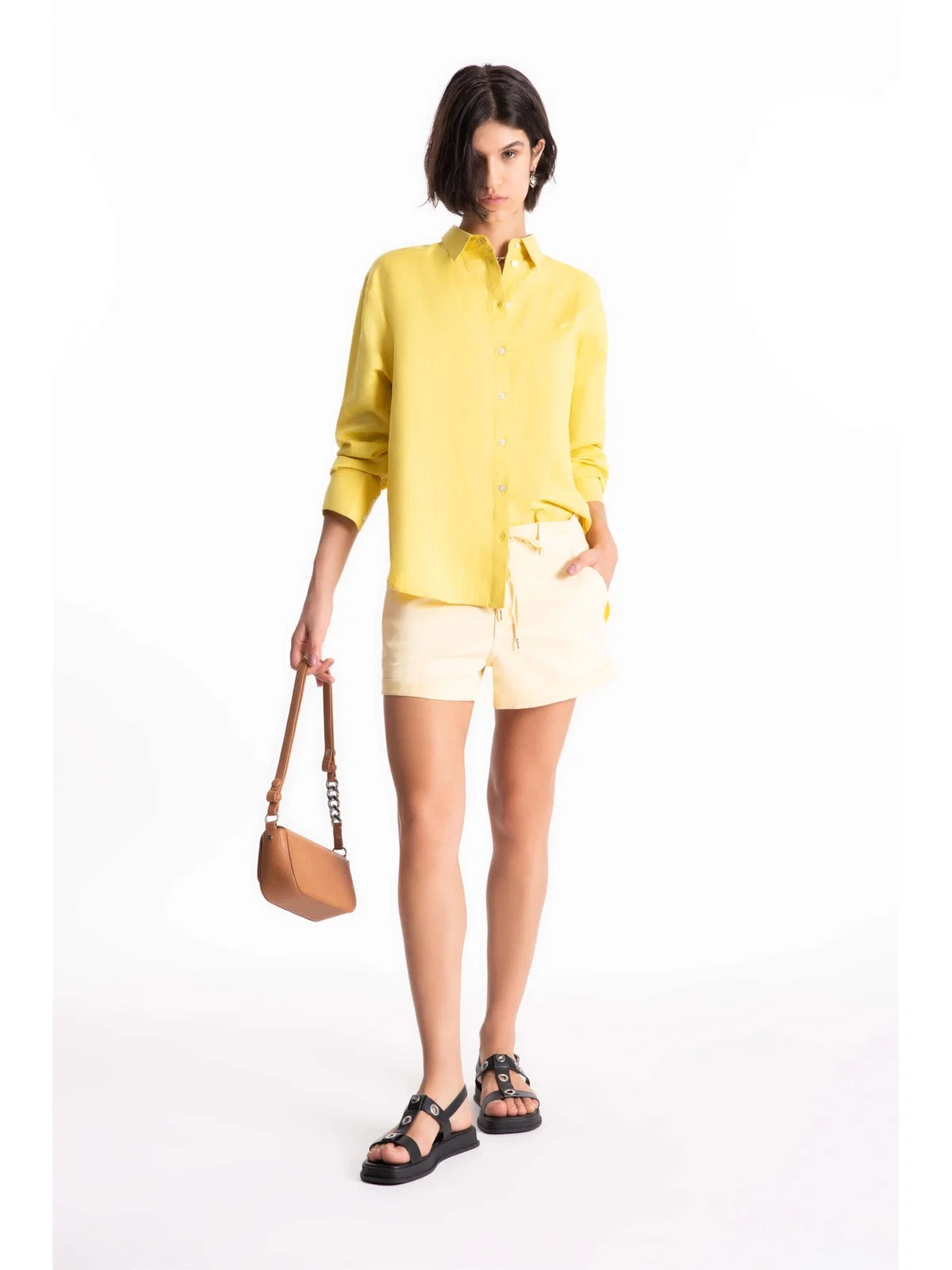 Camisa Linen Blend New Irish Amarelo — imagem 1
