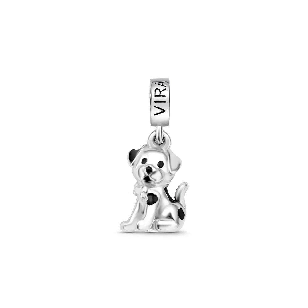 Pingente Life Animal Vira-Lata em Prata 925 com Esmalte — imagem 1