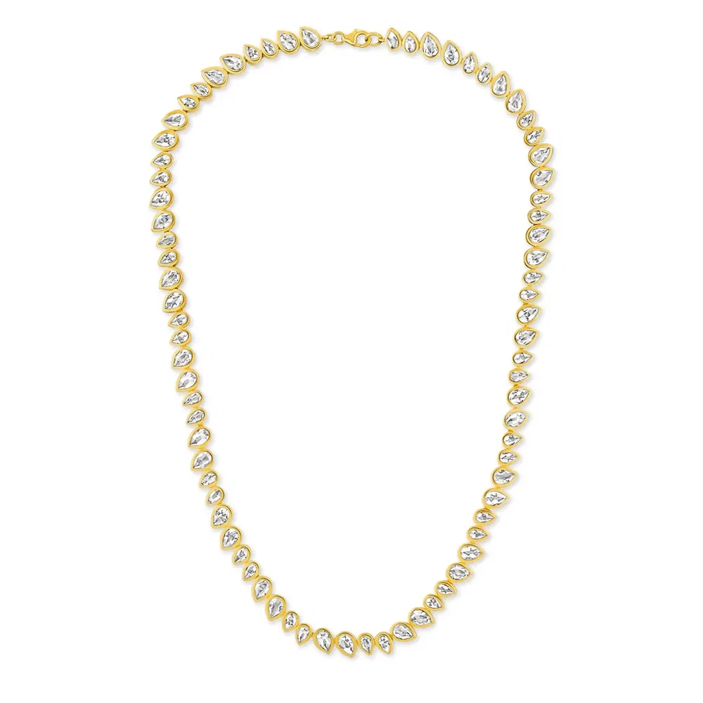 Choker Life Skyline Prata 952 com Banho de Ouro Amarelo 18k e Topázios Incolores, 43cm — imagem 1