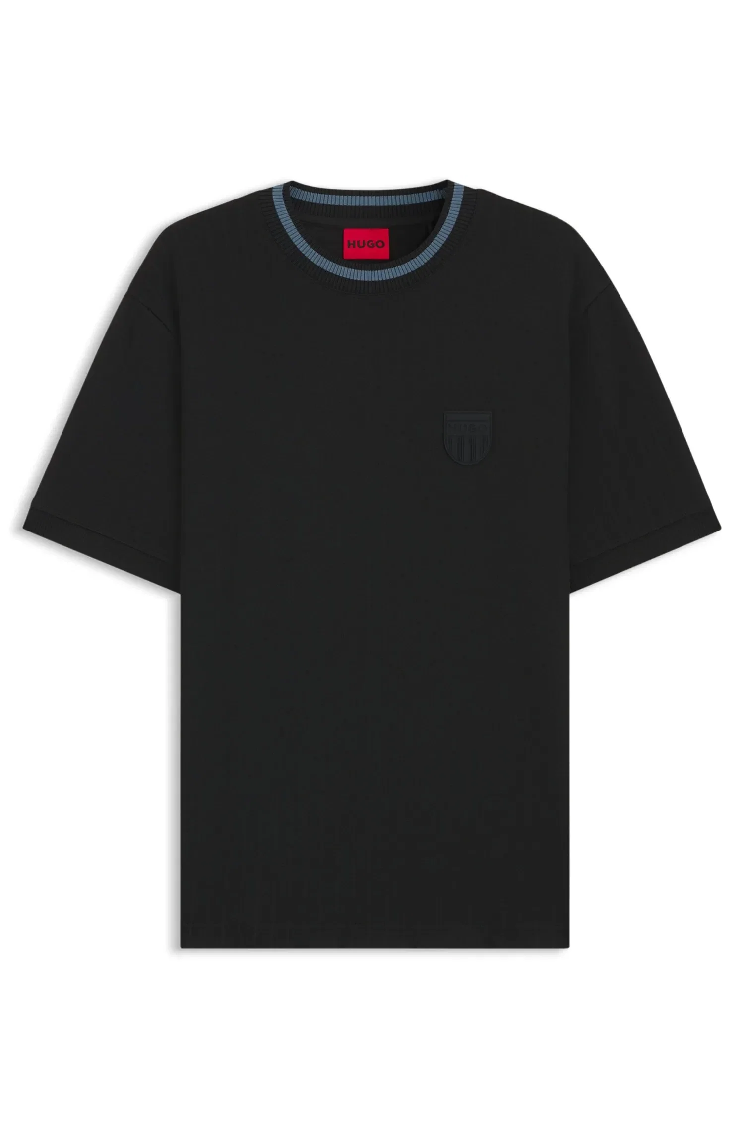 Camiseta Em Mistura De Algodão Com Canelado