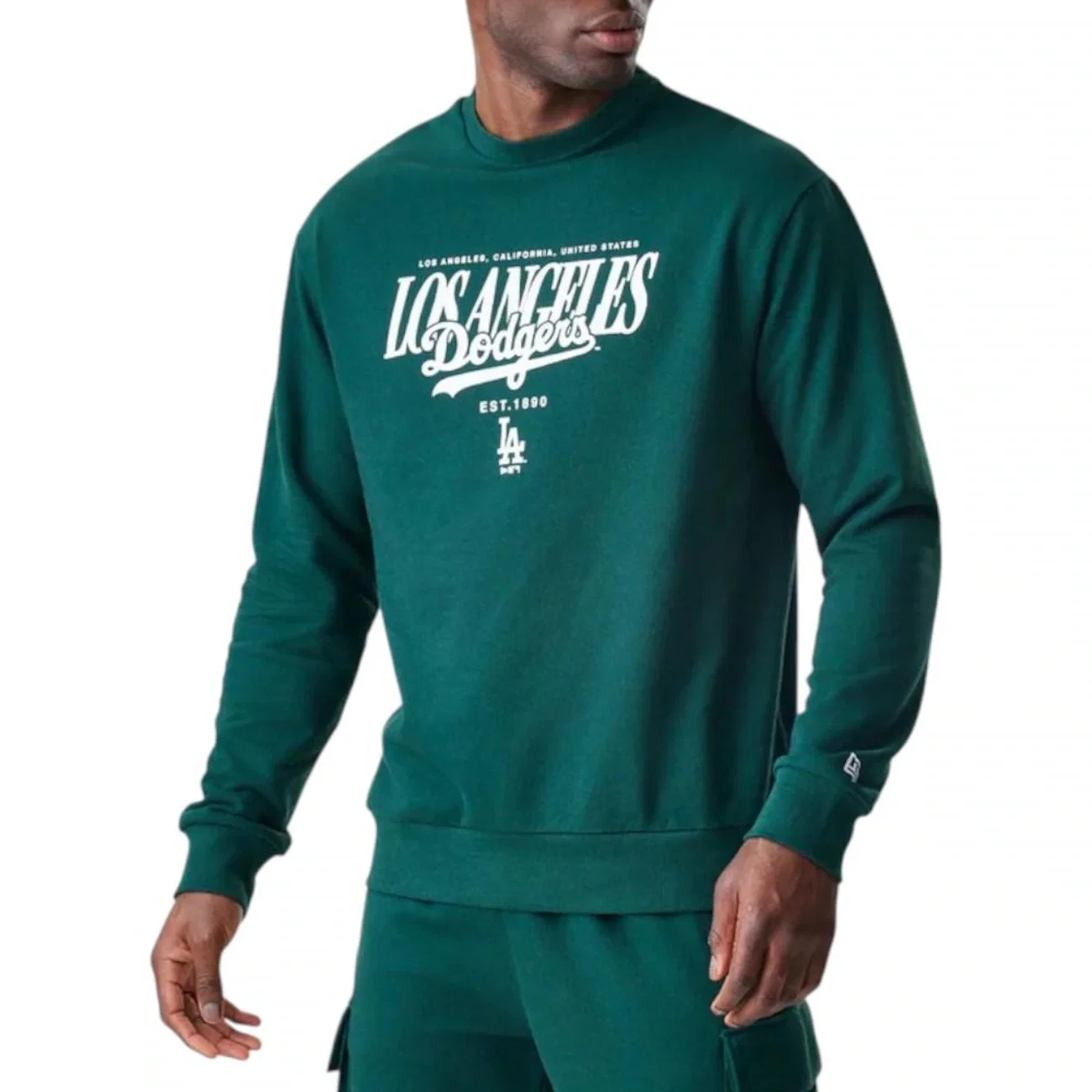 Blusão de Moletom New Era Los Angeles Dodgers Importado Fleece Top Masculino — imagem 1