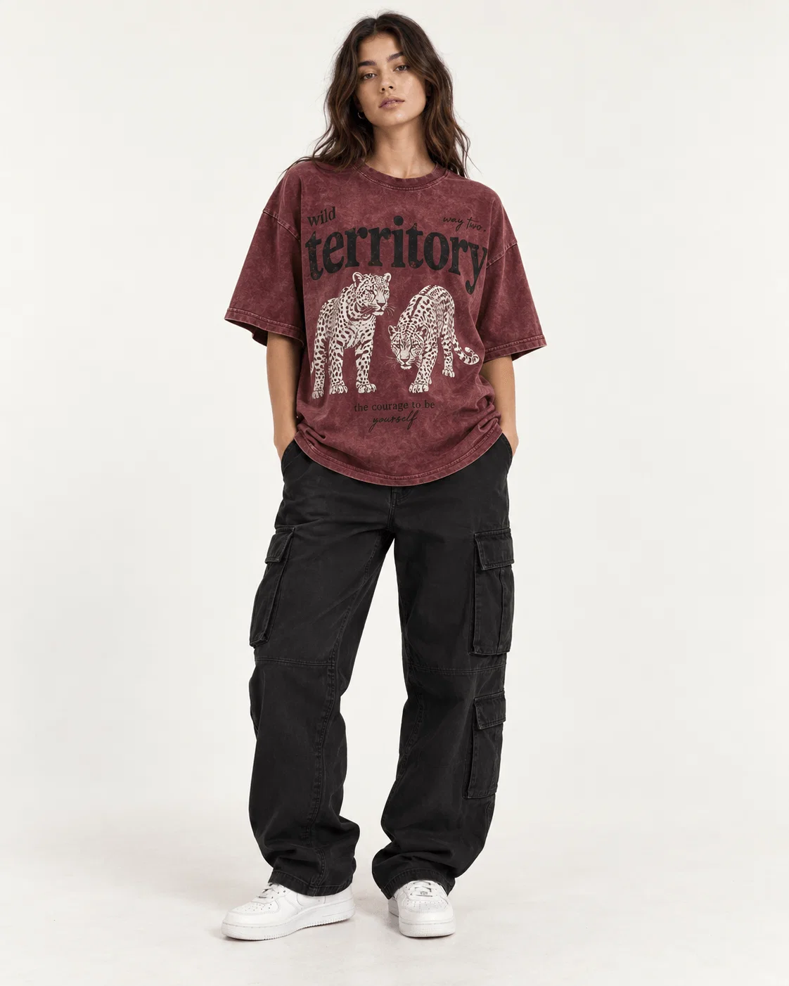 T-Shirt Animal Print - Vinho — imagem 1
