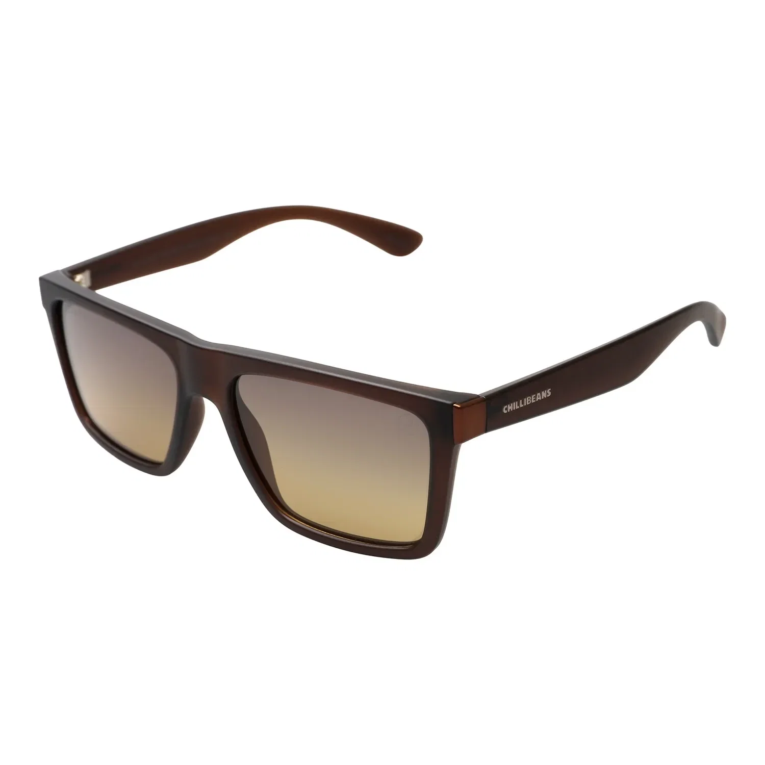 Óculos de Sol Masculino Chilli Beans Quadrado Polarizado Degradê Marrom — imagem 1