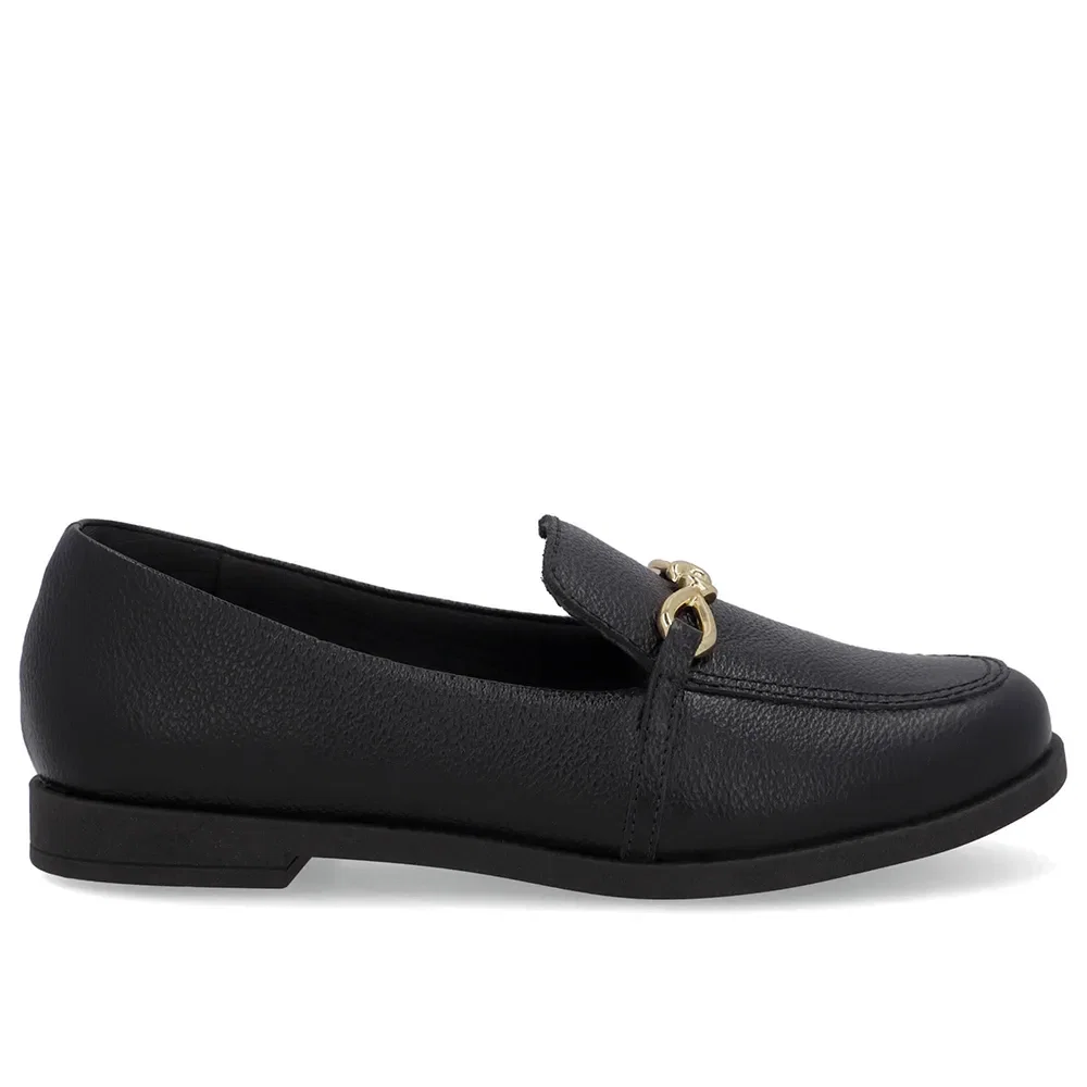 Loafer Couro Preto Bridão