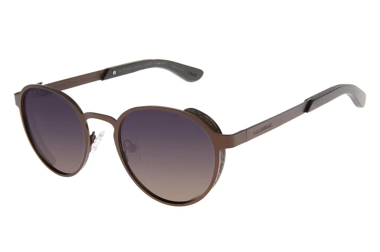 Óculos de Sol Masculino Rock in Rio Flap Polarizado Marrom