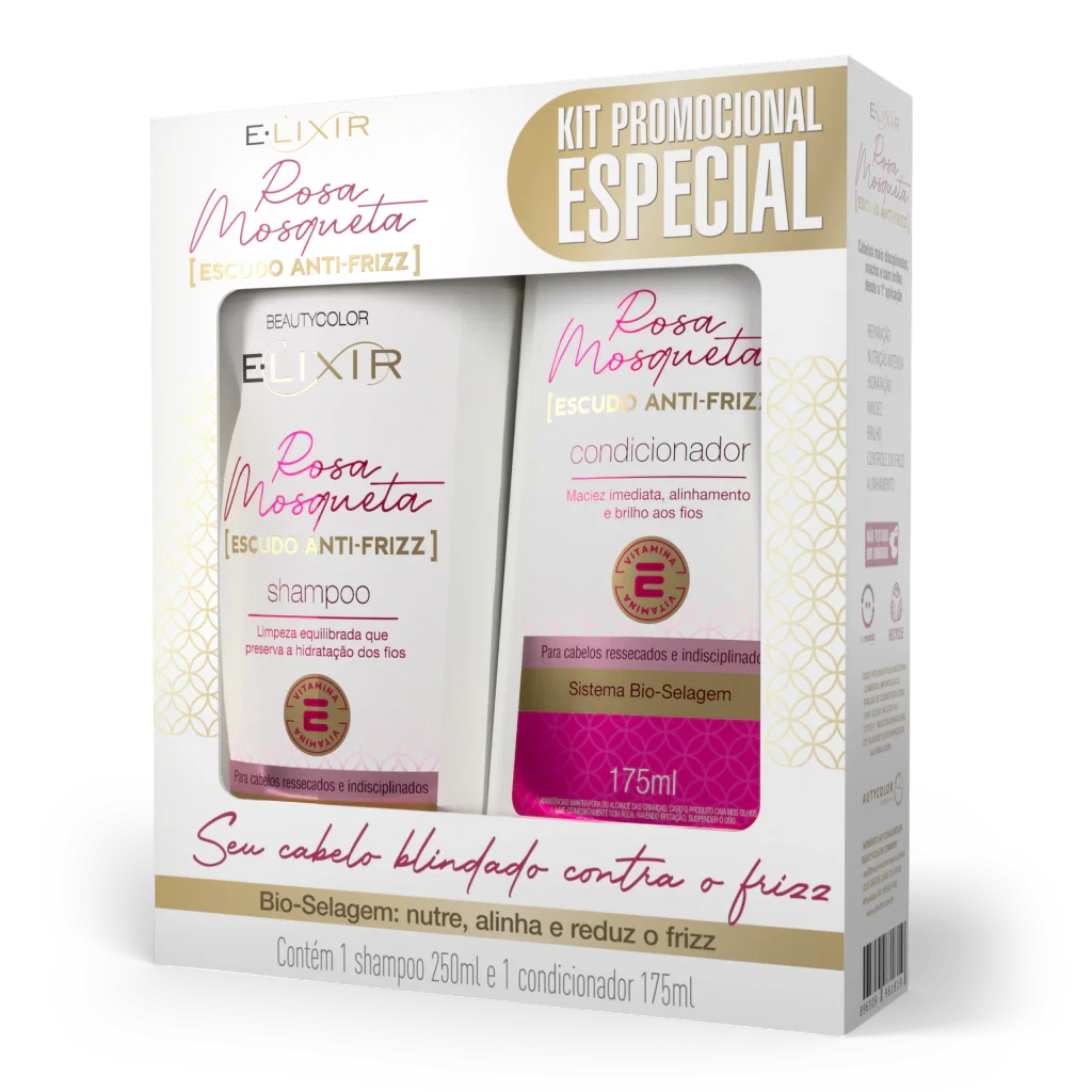 Kit Beauty Color Elixir Rosa Mosqueta Shampoo 250ml + Condicionador 175ml