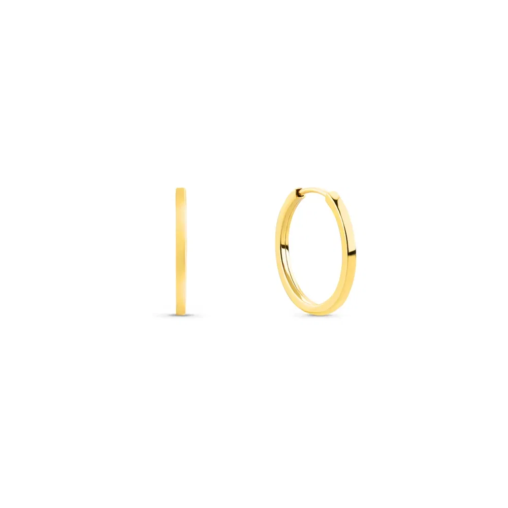 Argola em Ouro Amarelo 18k, 14mm