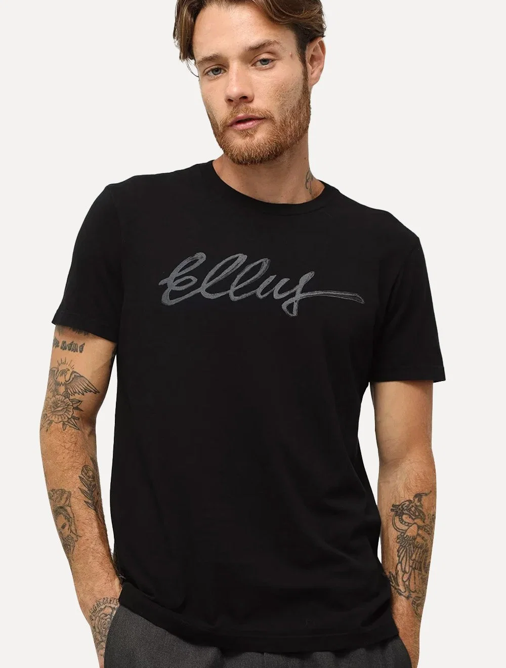 Camiseta Ellus Masculina Cotton Fine Manual Classic Preta