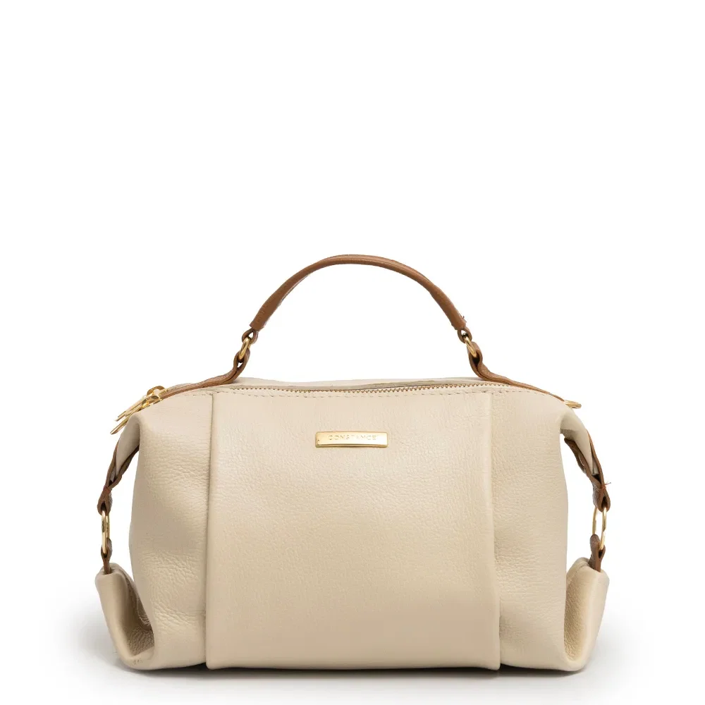 Bolsa Baú Couro Off White — imagem 1